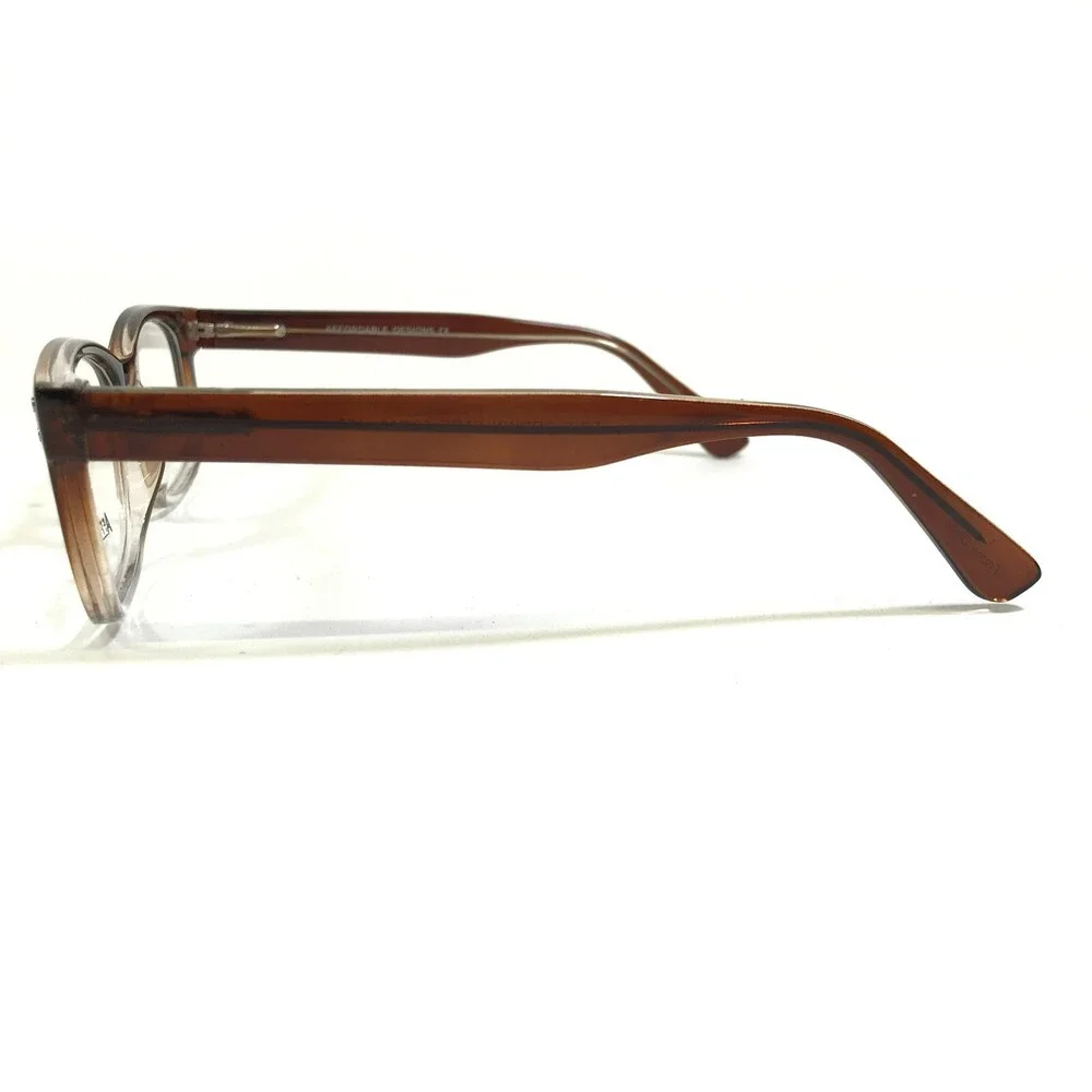 Affordable Designs Eyeglasses Frames FINN BROWN Clear Fade Square 56-18-150